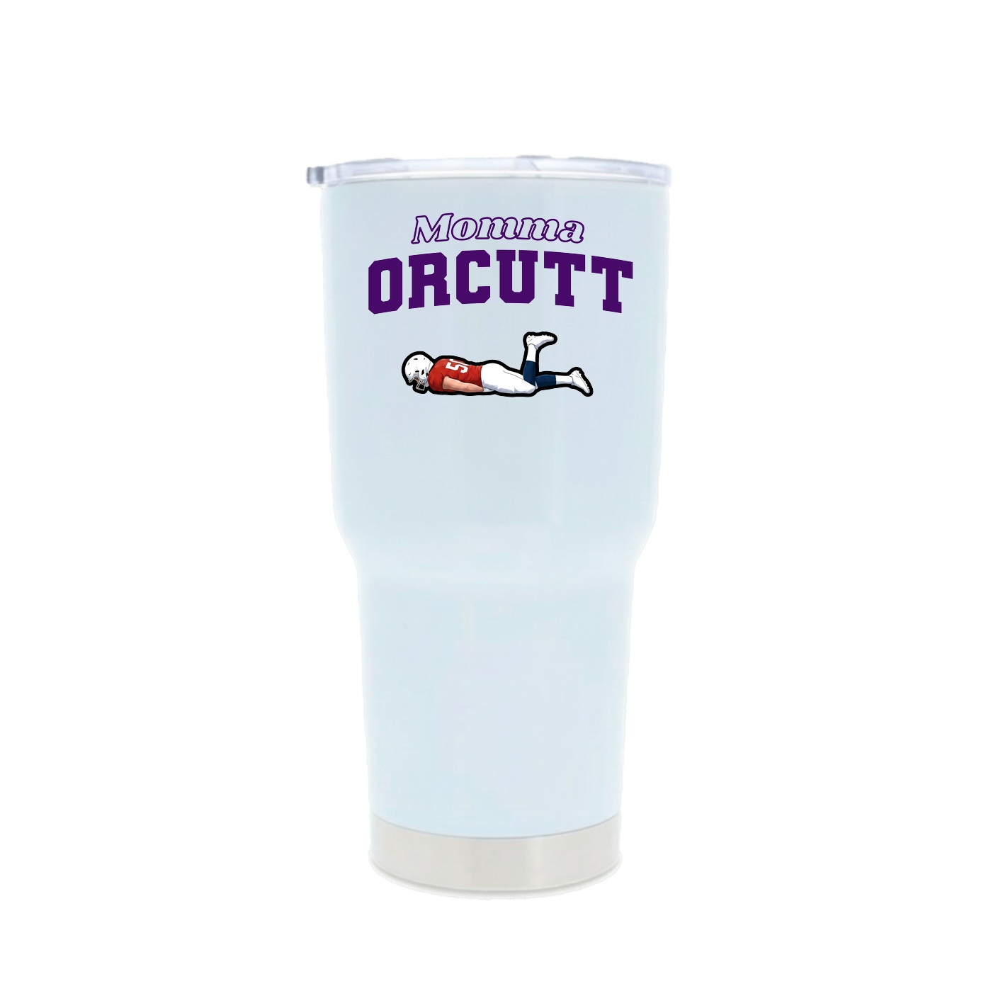 30oz Stainless Steel Tumbler — Mothers Day Block in White