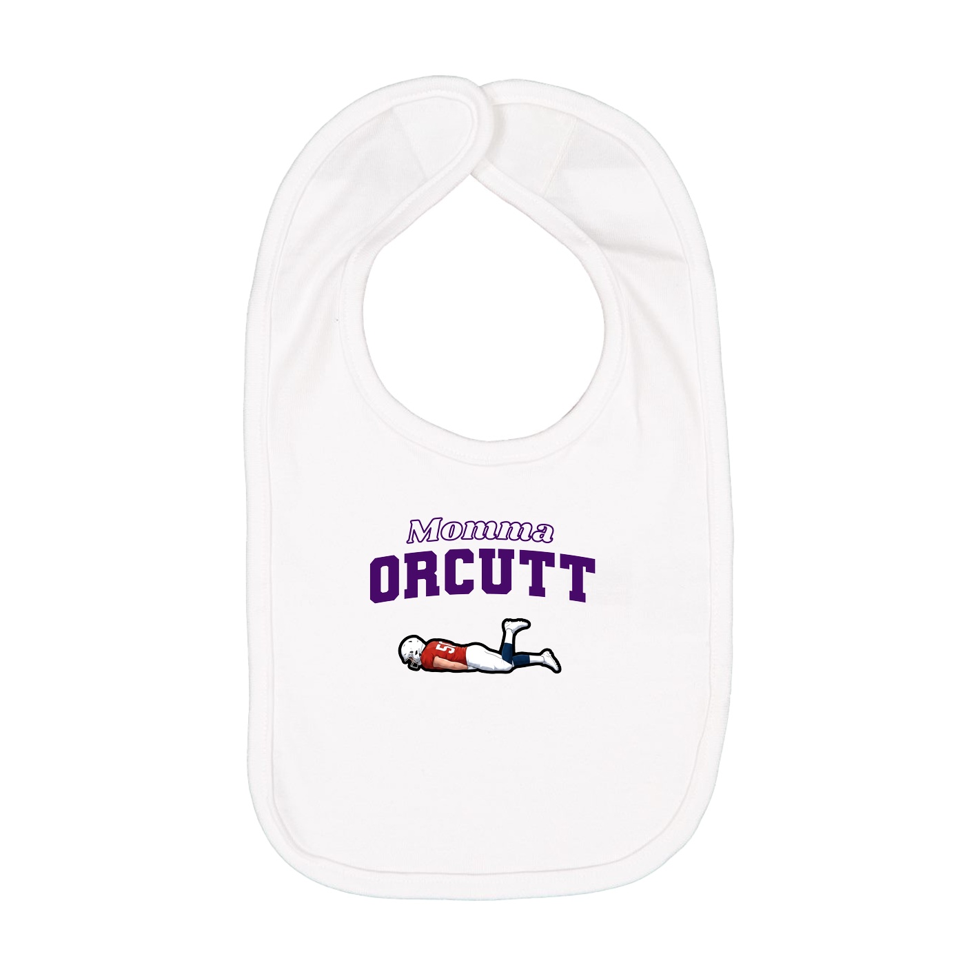 Infant Bib — Mothers Day Block in White