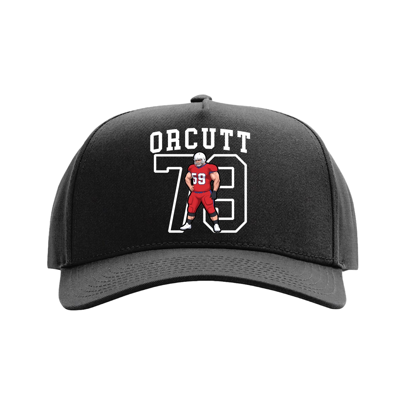 Full Fabric Five-Panel Champ Cap — Shirsey in Black