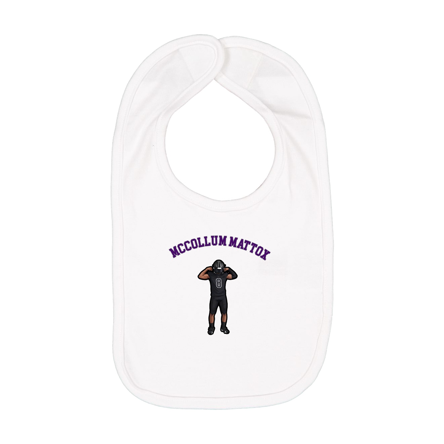 Infant Bib — Shirsey Arch in White