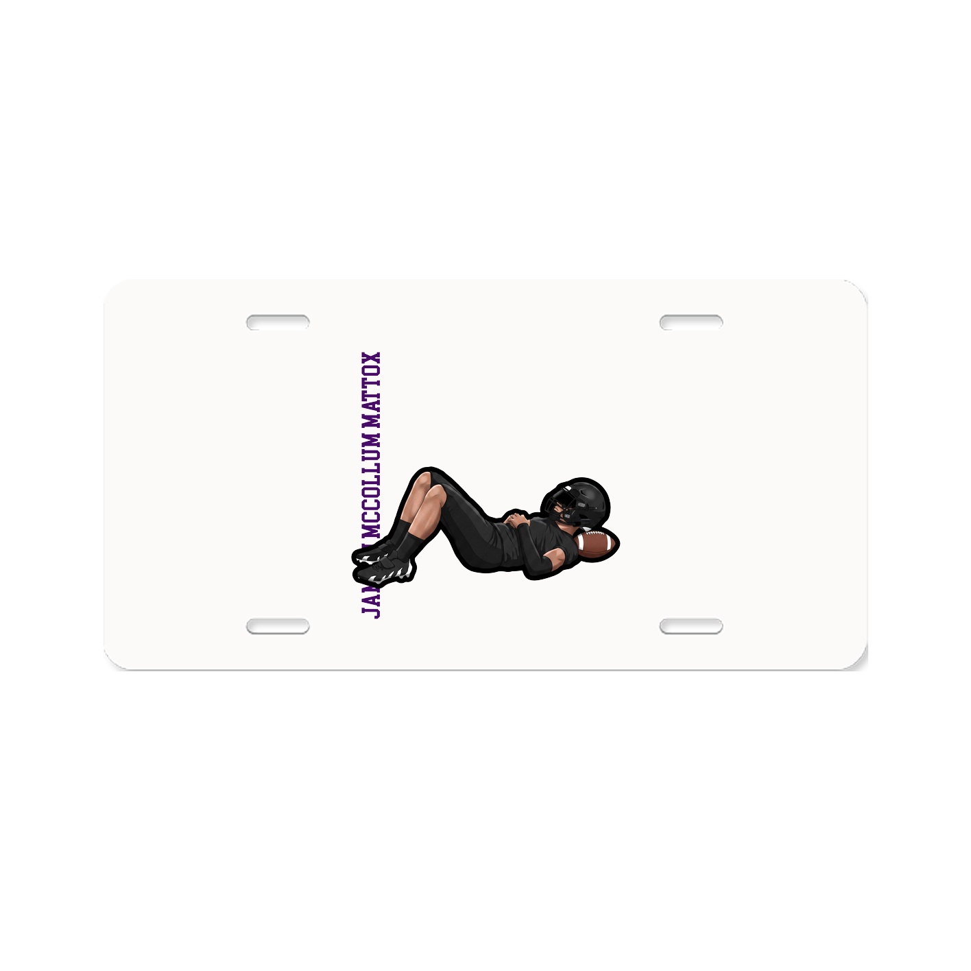 License Plate — Name Vertical in Classic