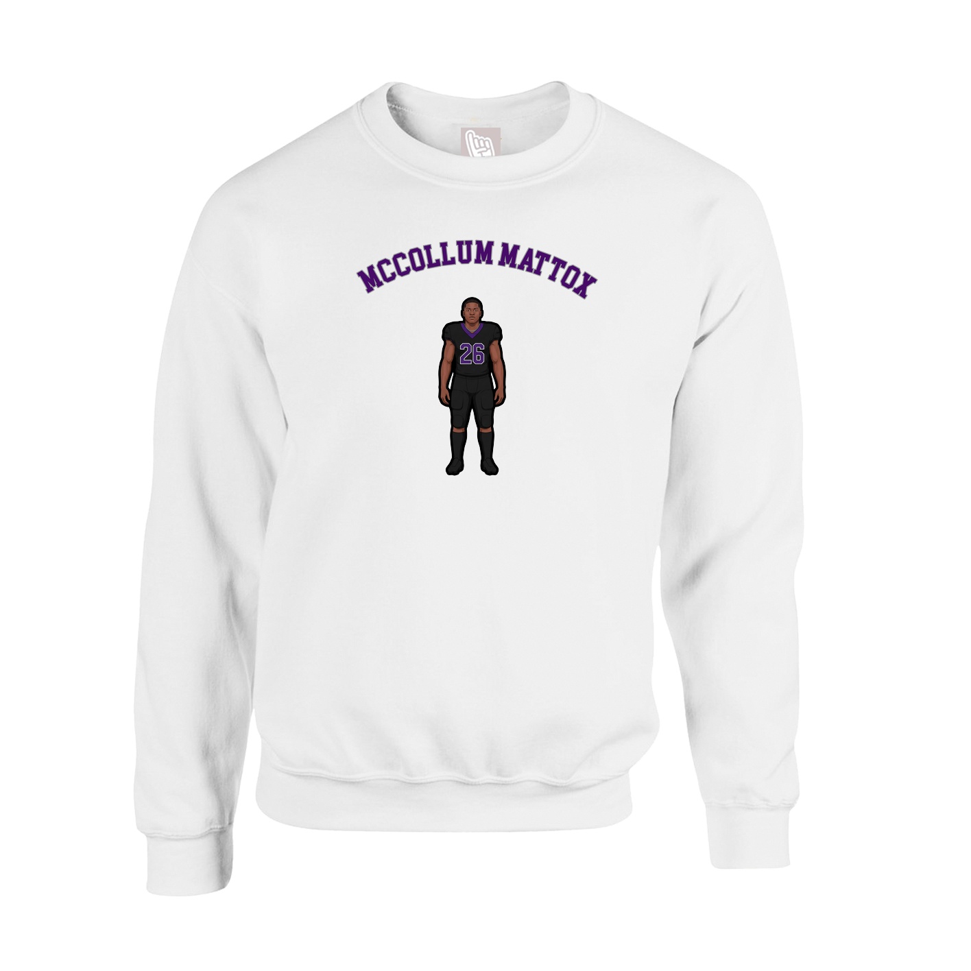 Fleece Crew — Shirsey Arch in White