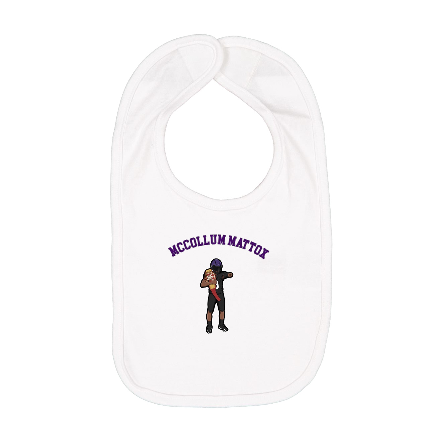 Infant Bib — Shirsey Arch in White