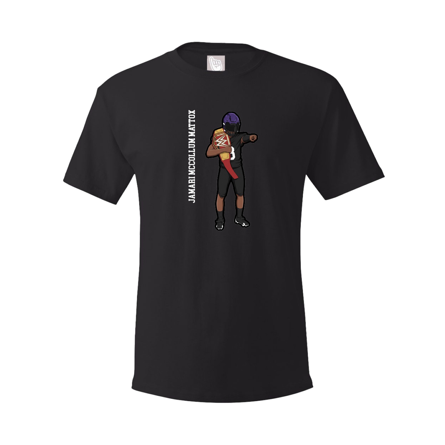 Youth Tee — Name Vertical in Black