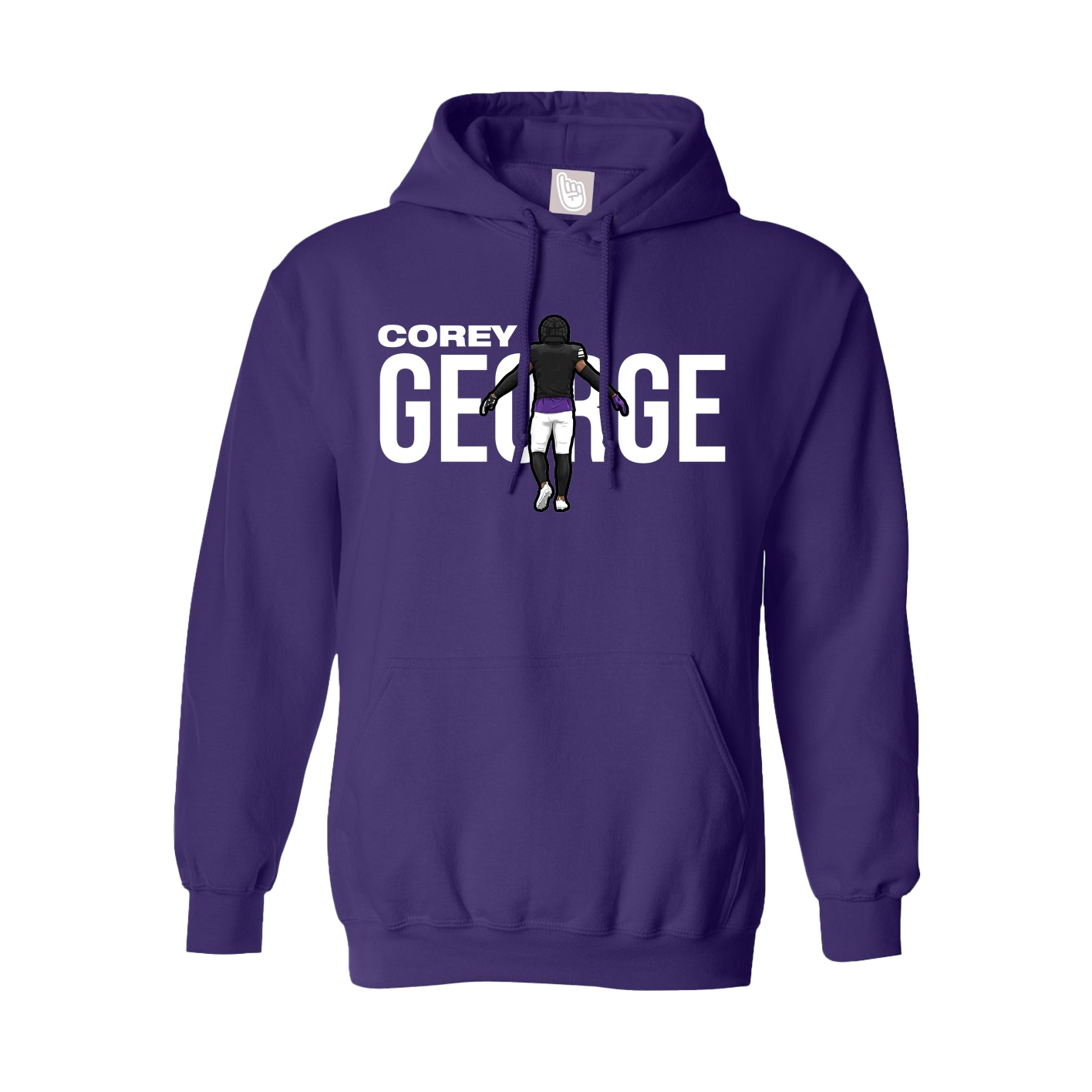 Hoodie — Player Name in Purple