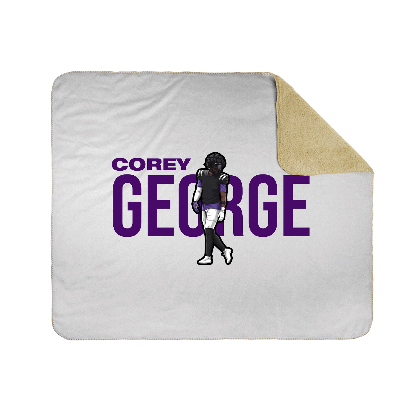 Throw Blanket — Player Name in White