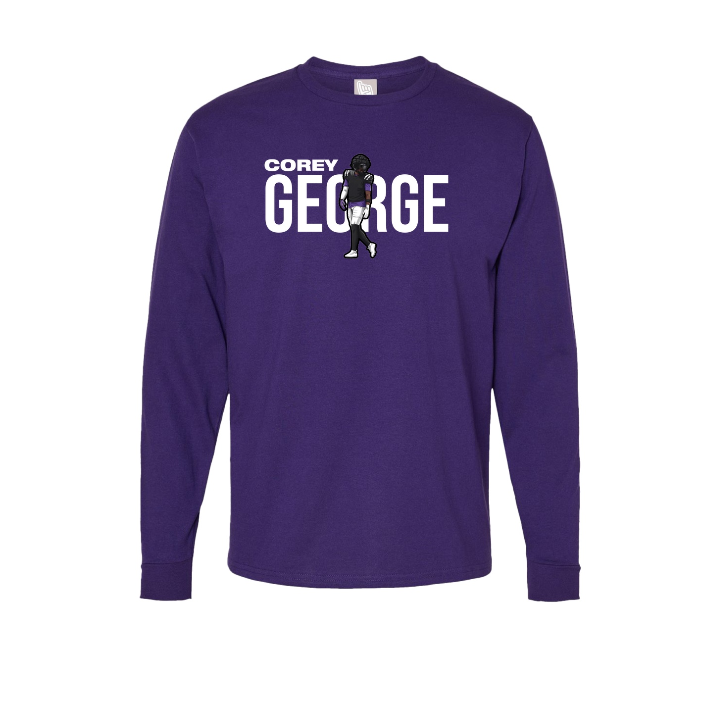 Long Sleeve Tee — Player Name in Purple