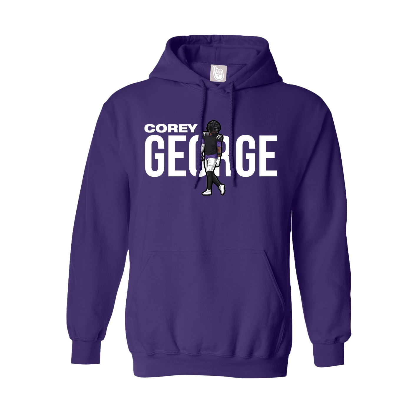 Hoodie — Player Name in Purple