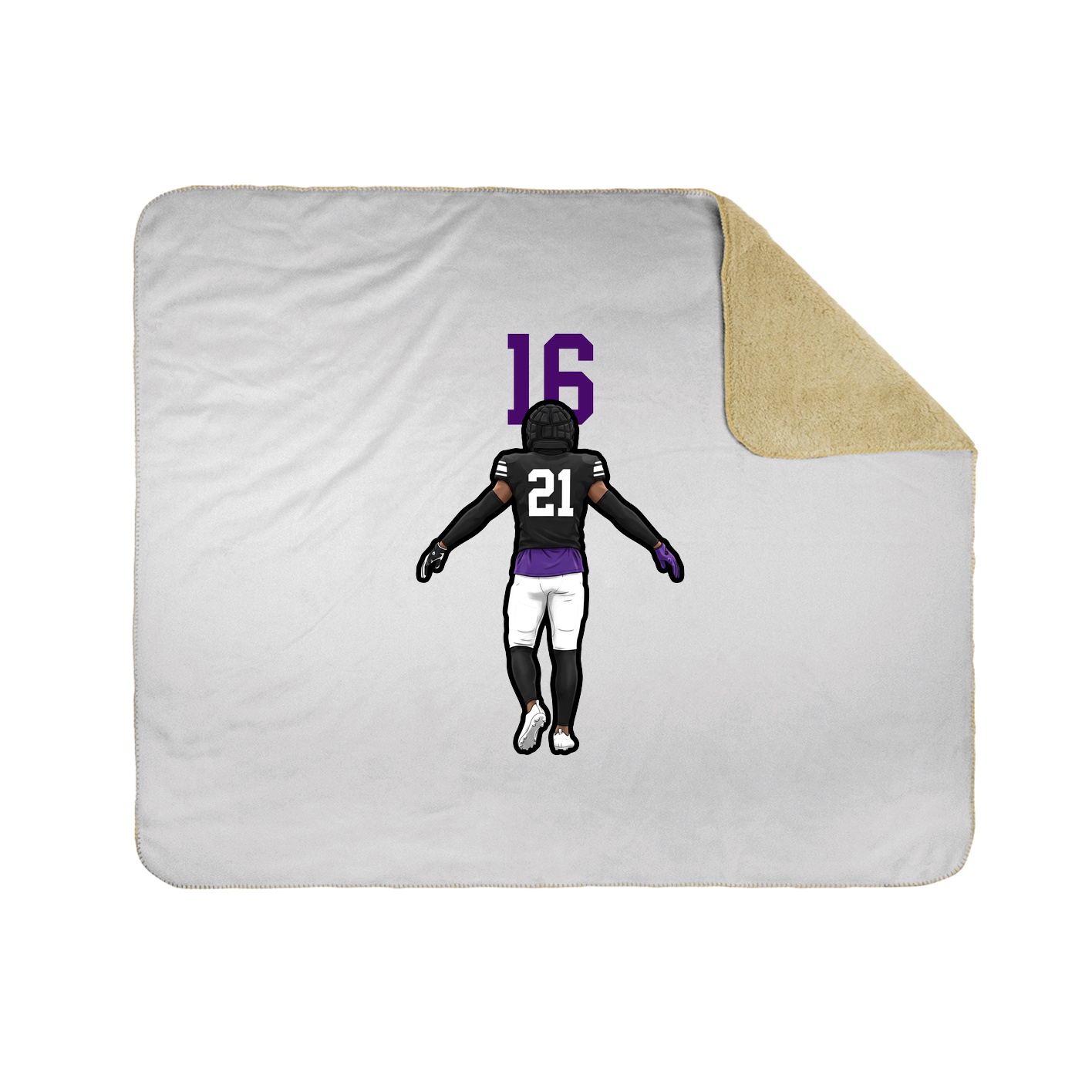Throw Blanket — Number Top in White