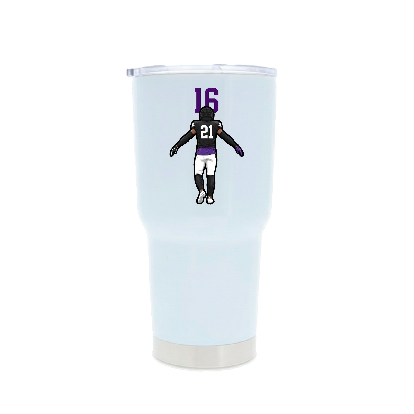 30oz Stainless Steel Tumbler — Number Top in White
