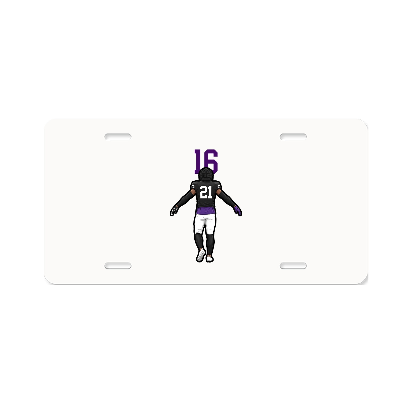 License Plate — Number Top in Classic