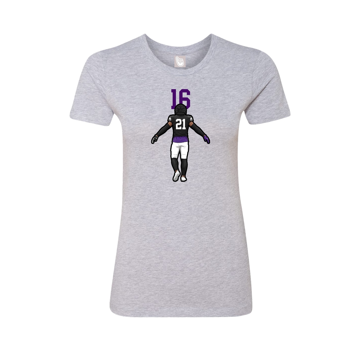 Womens Tee — Number Top in Grey