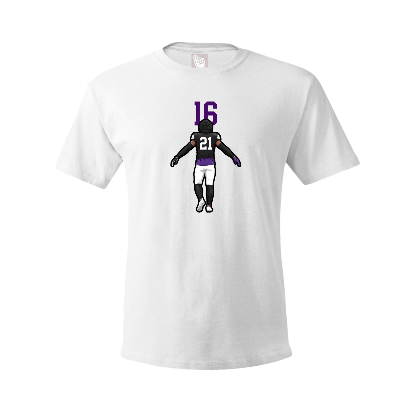 Youth Tee — Number Top in White