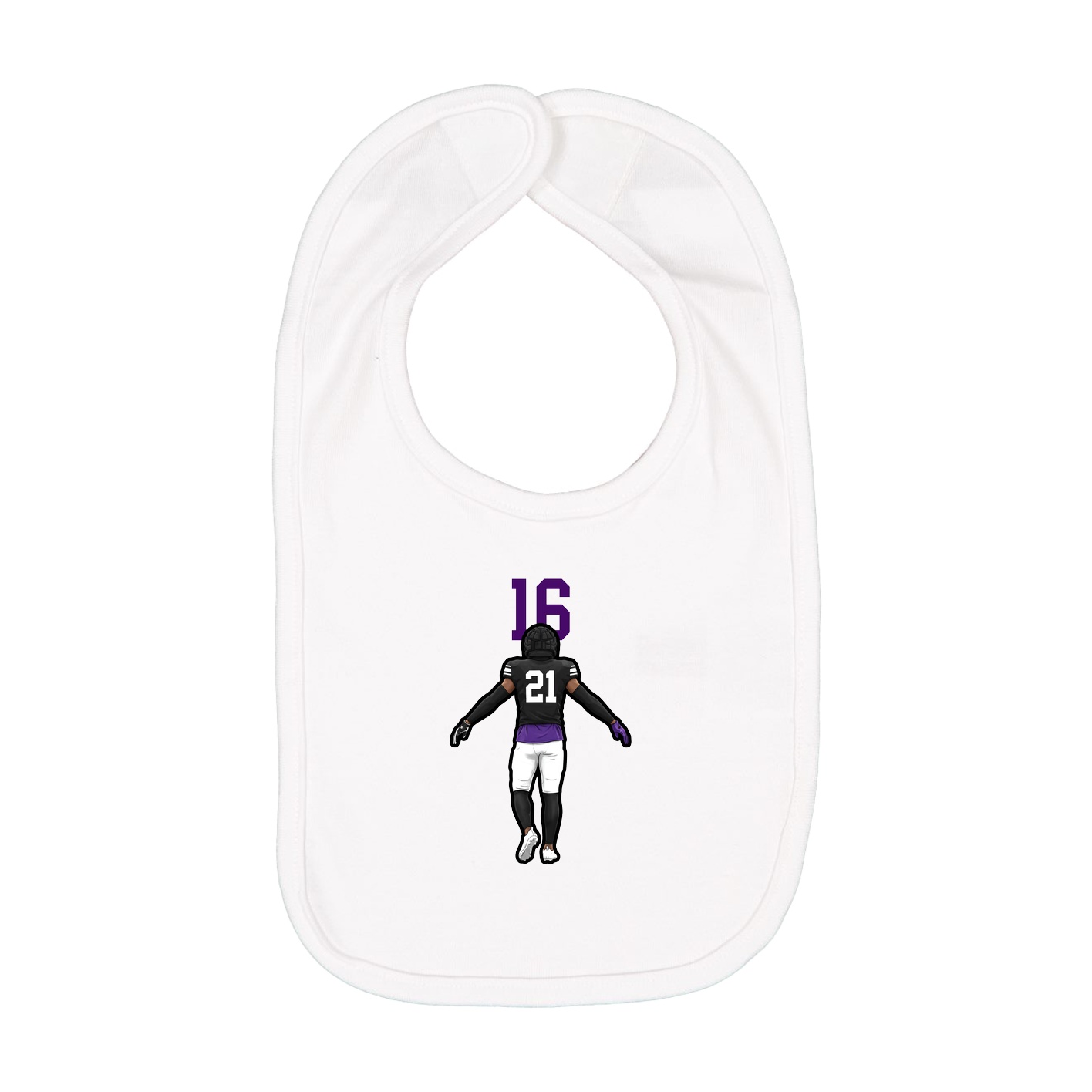 Infant Bib — Number Top in White