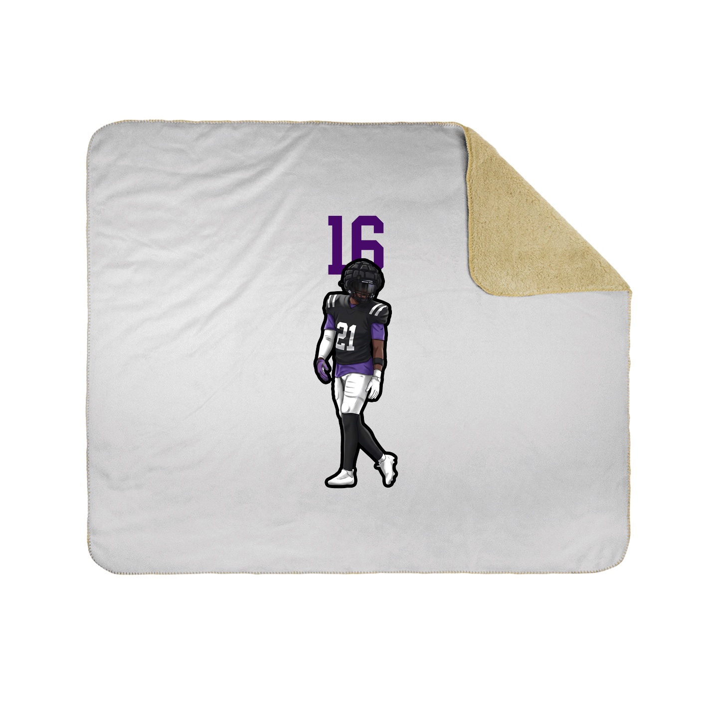 Throw Blanket — Number Top in White