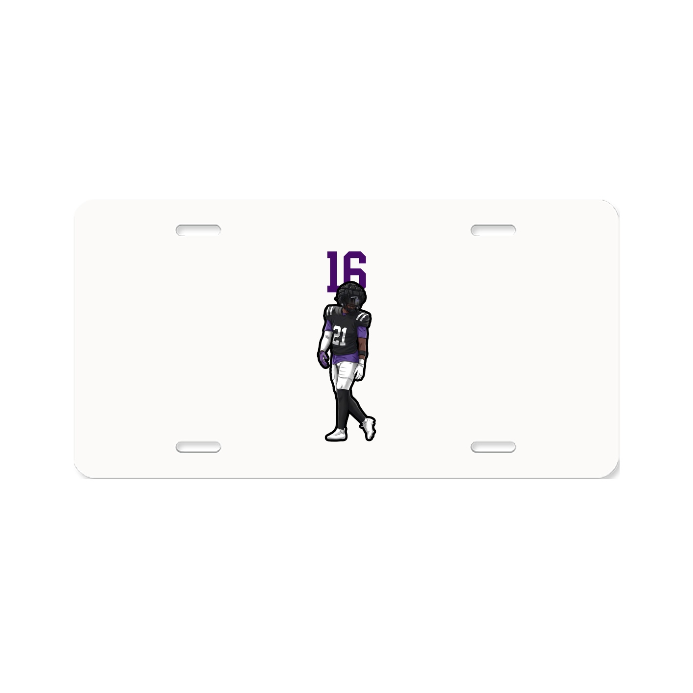 License Plate — Number Top in Classic
