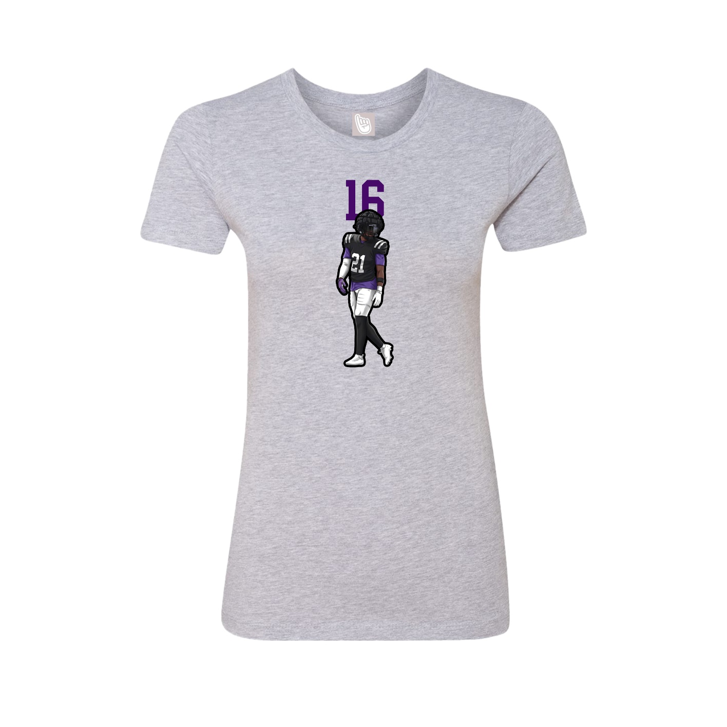 Womens Tee — Number Top in Grey