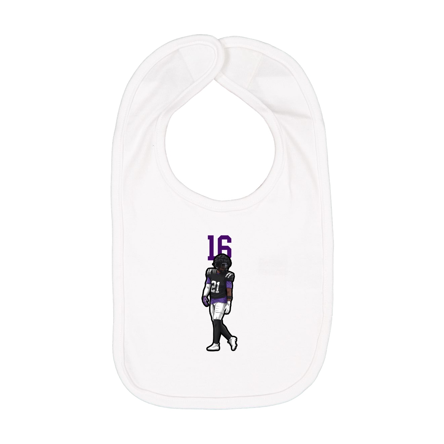 Infant Bib — Number Top in White