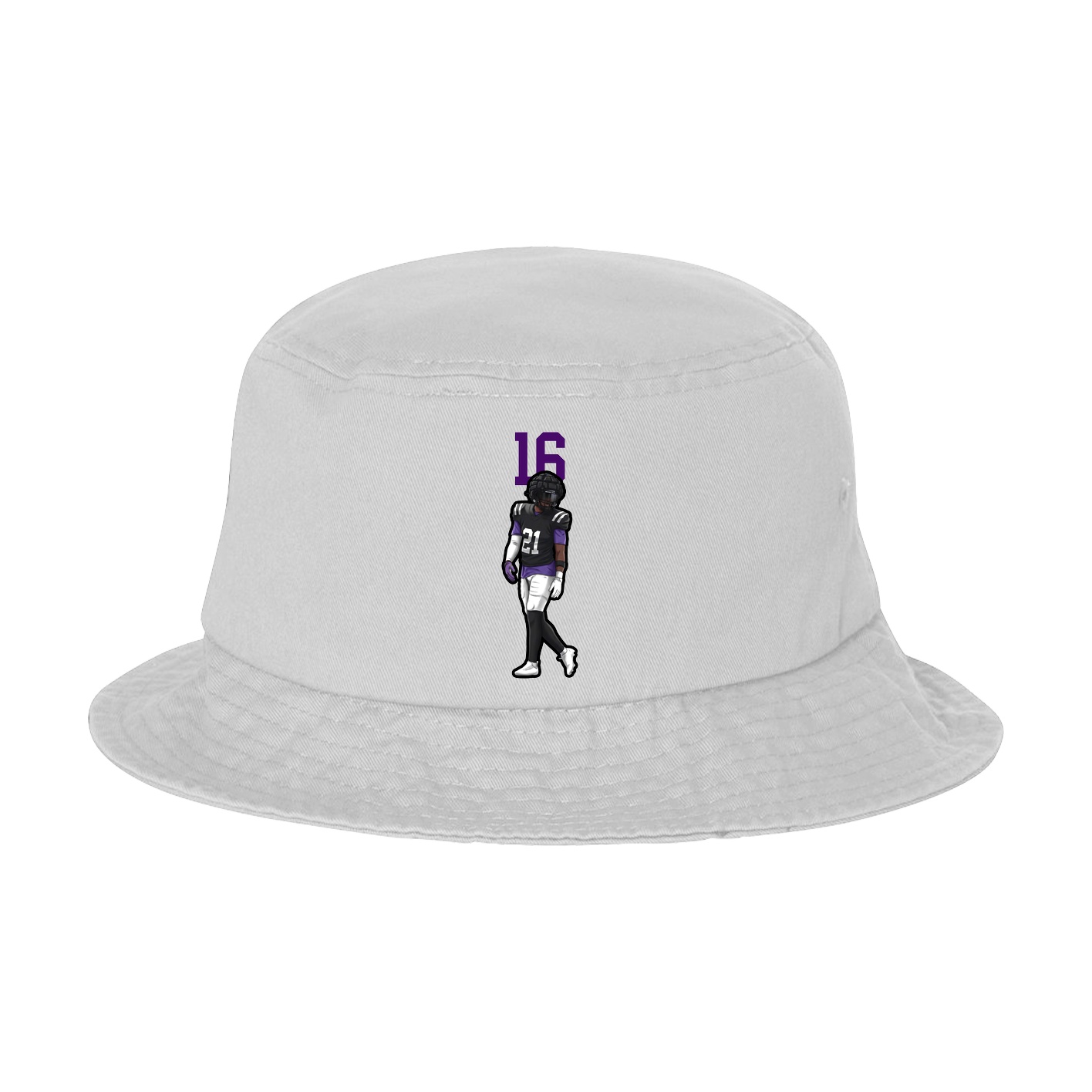 Bucket Cap — Number Top in White