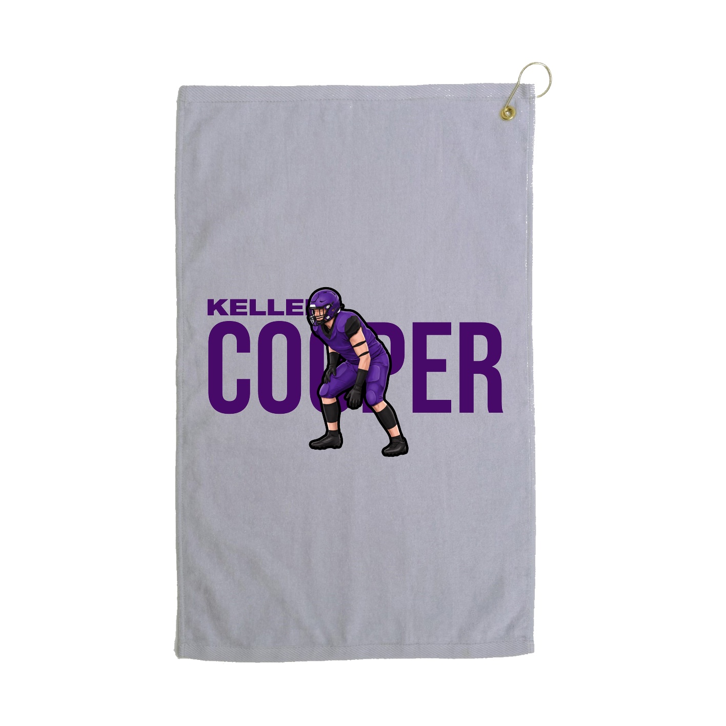 Golf Towel — Player Name in Grey