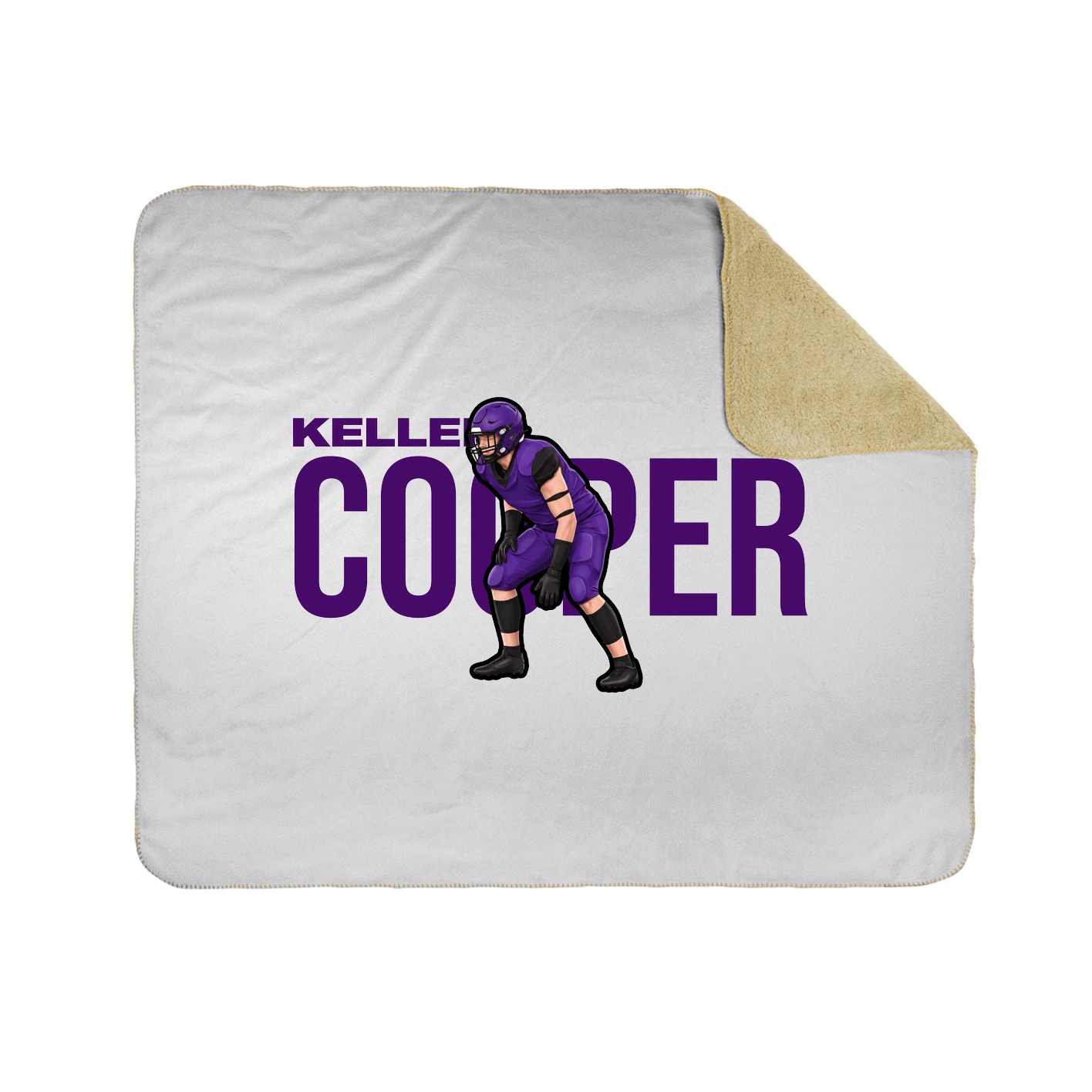 Throw Blanket — Player Name in White