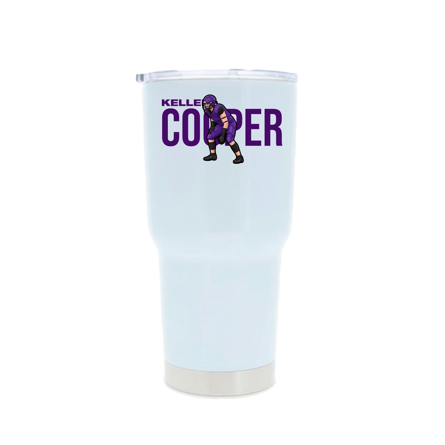 30oz Stainless Steel Tumbler — Player Name in White
