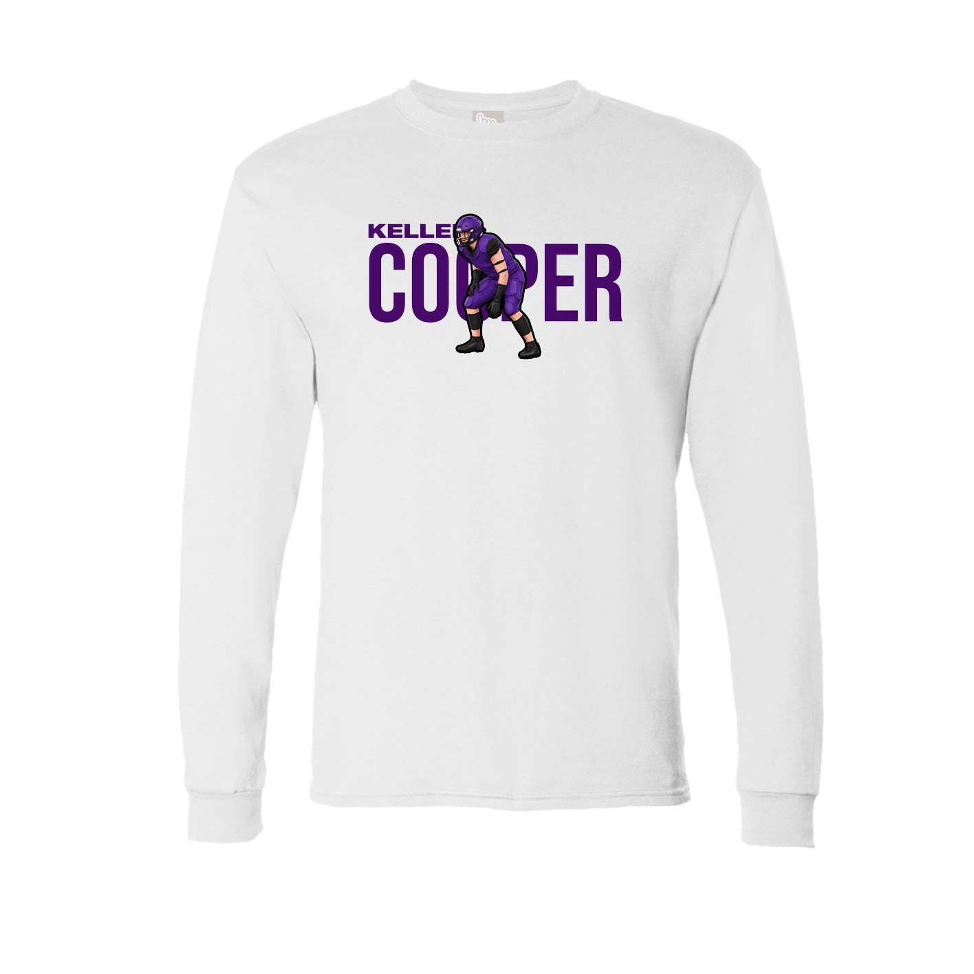 Long Sleeve Tee — Player Name in White