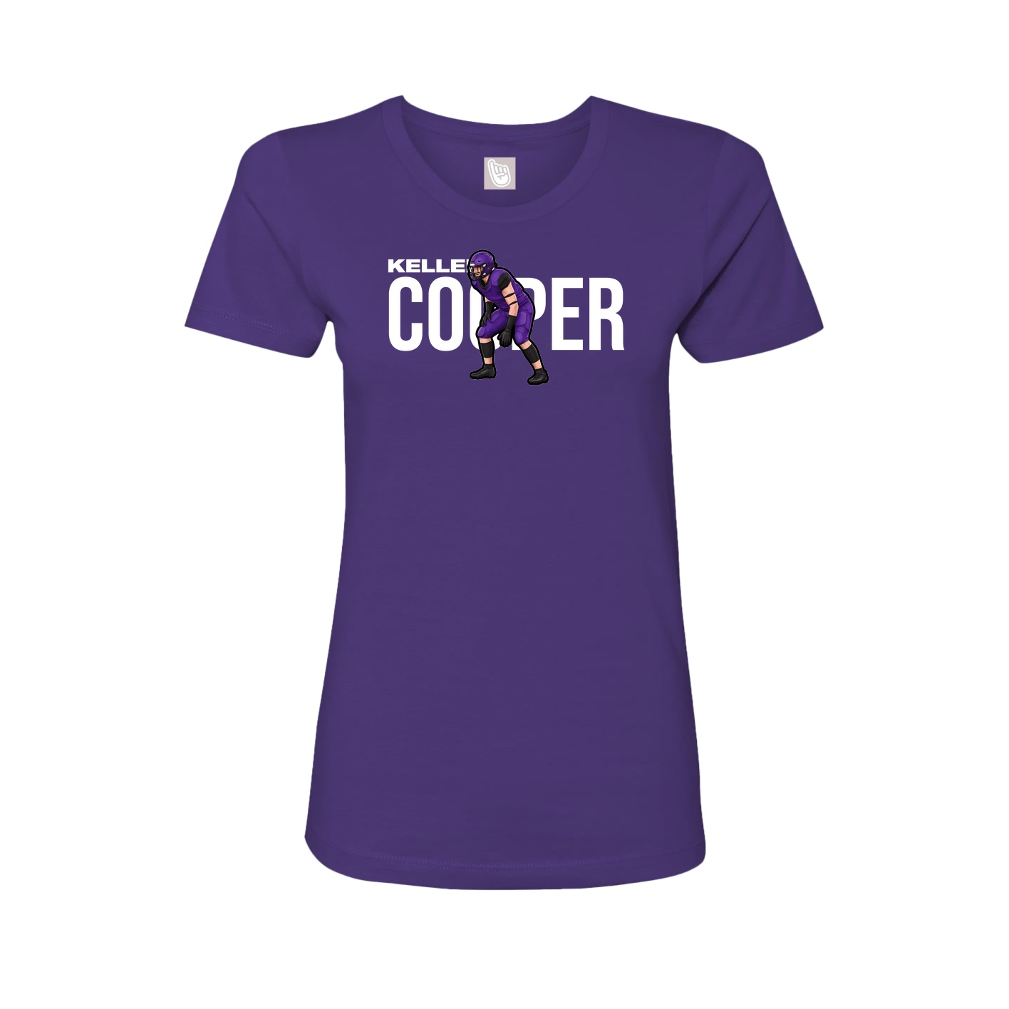 Fitted Women's Tee — Player Name in Purple