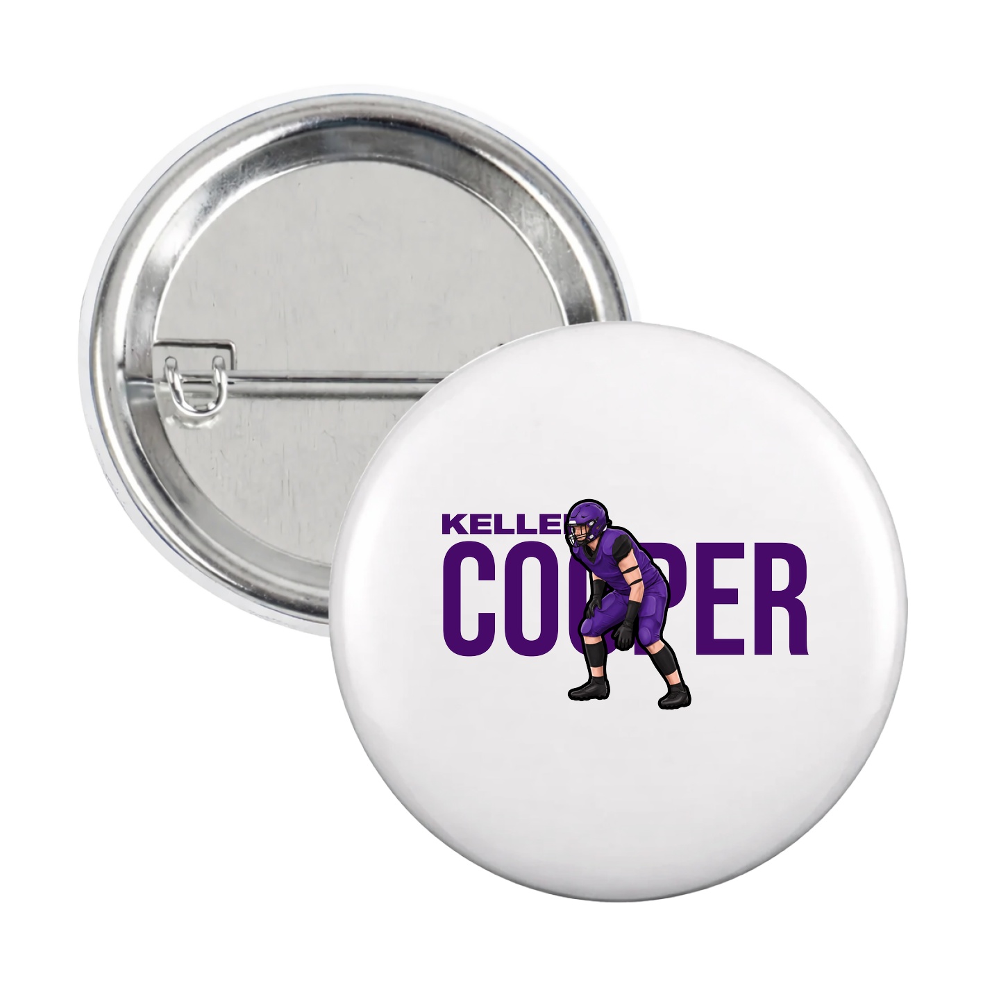 Game Day Button — Player Name in White