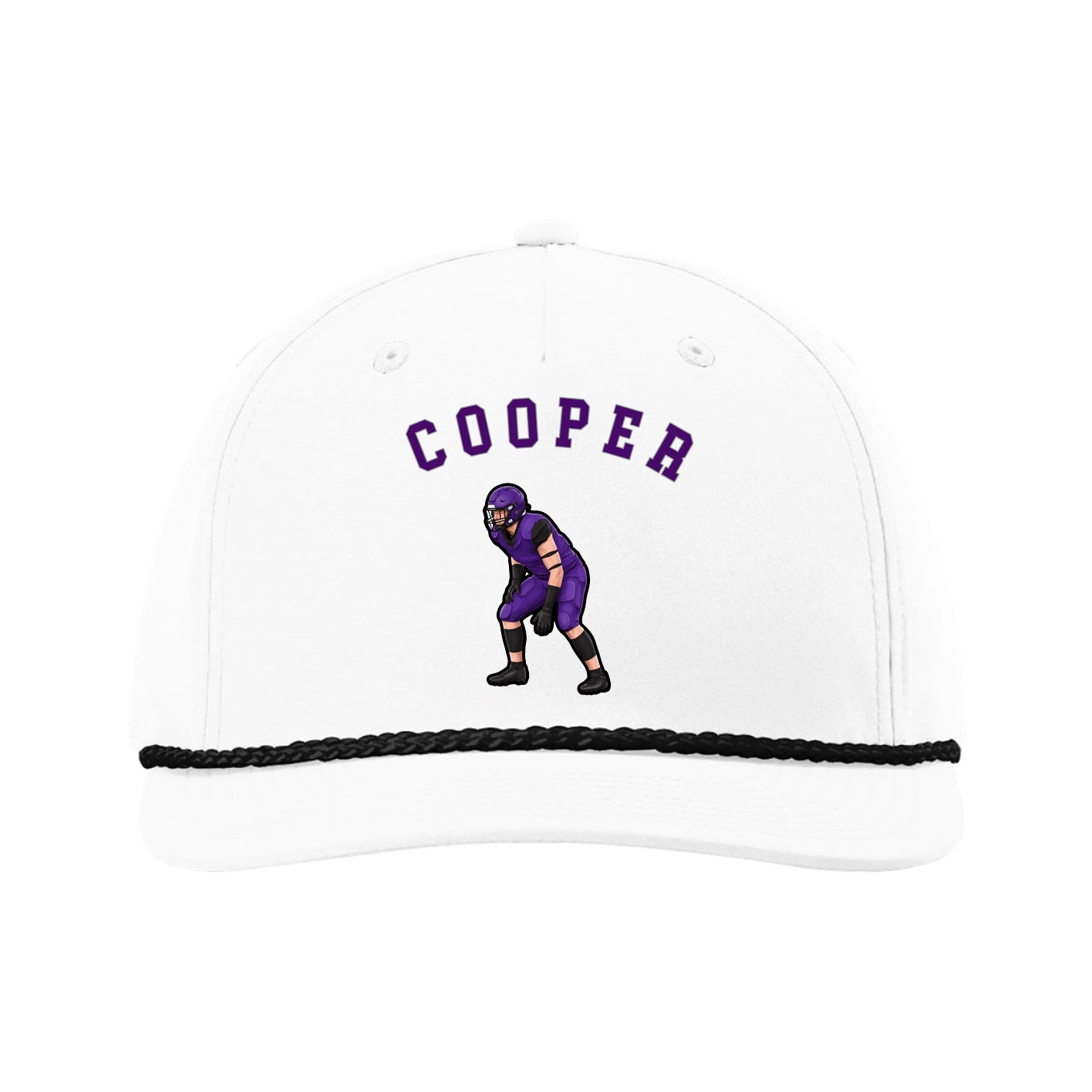 Five-Panel Classic Rope Cap — Shirsey Arch in White