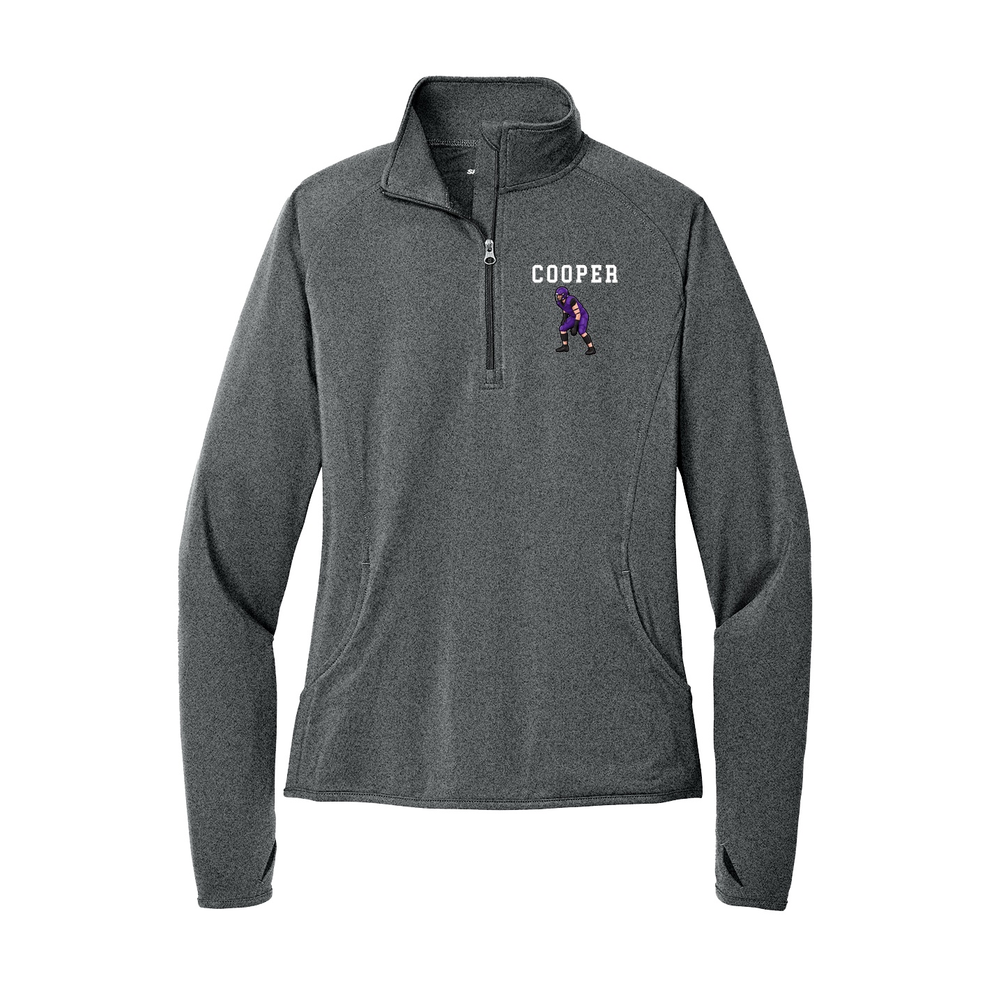 Women's Q-Zip Pullover — Shirsey in Grey
