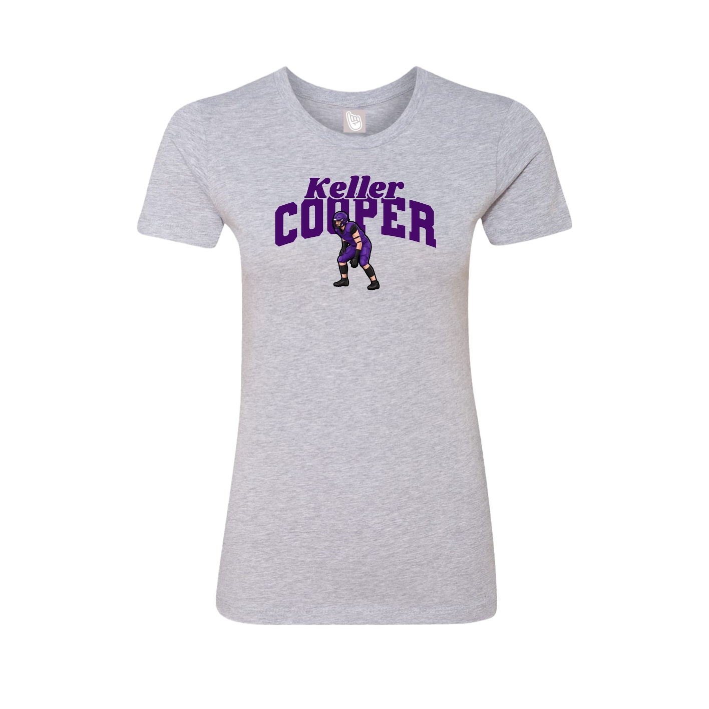 Fitted Women's Tee — Signature Arch in Grey