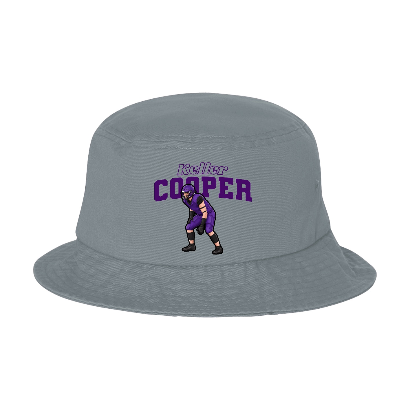 Bucket Cap — Name Arch in Grey