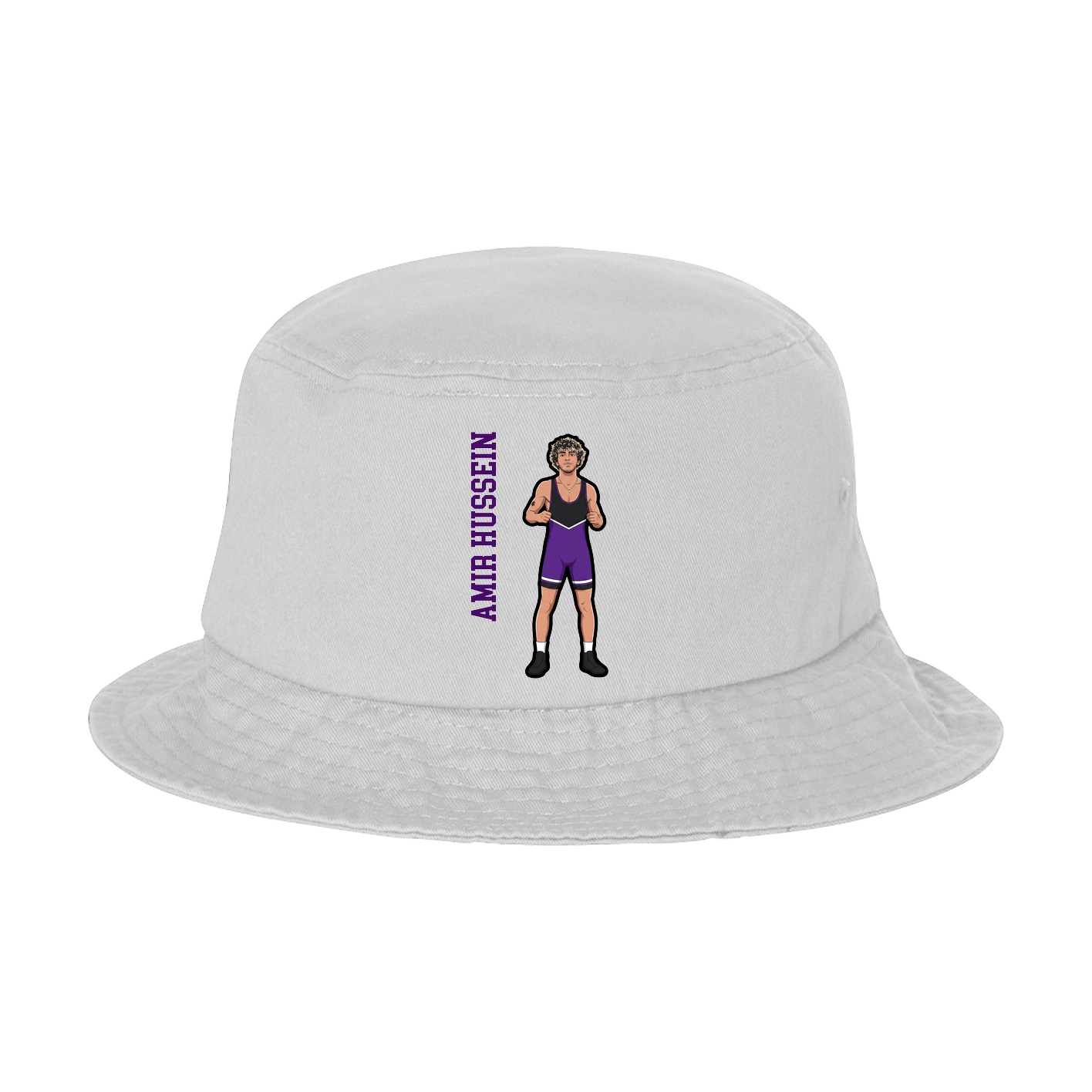 Bucket Cap — Name Vertical in White