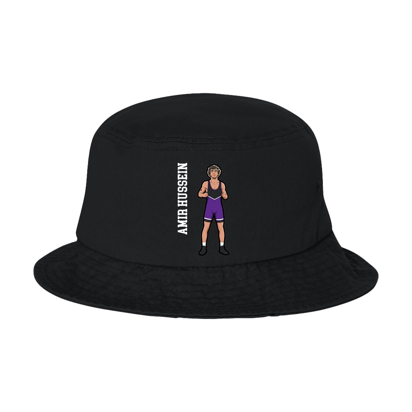 Bucket Cap — Name Vertical in Black