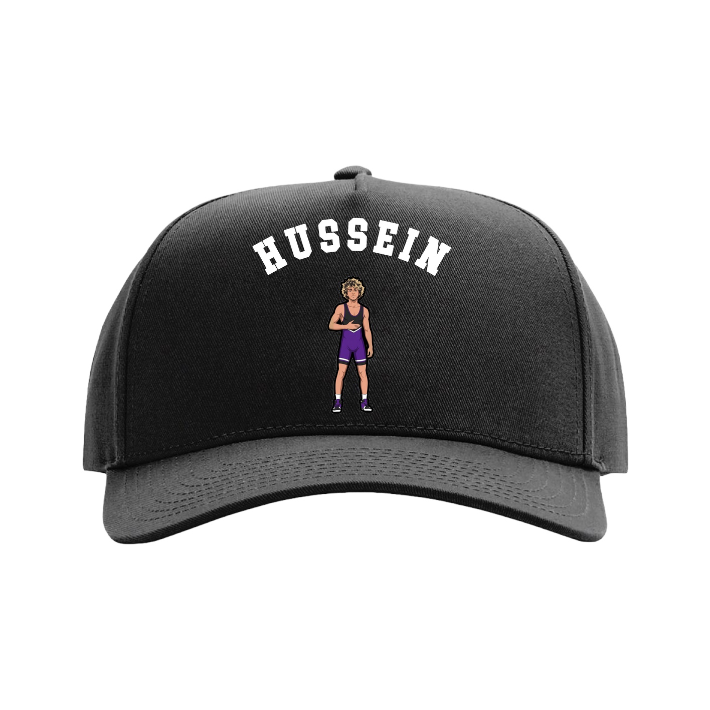 Full Fabric Five-Panel Champ Cap — Shirsey Arch in Black