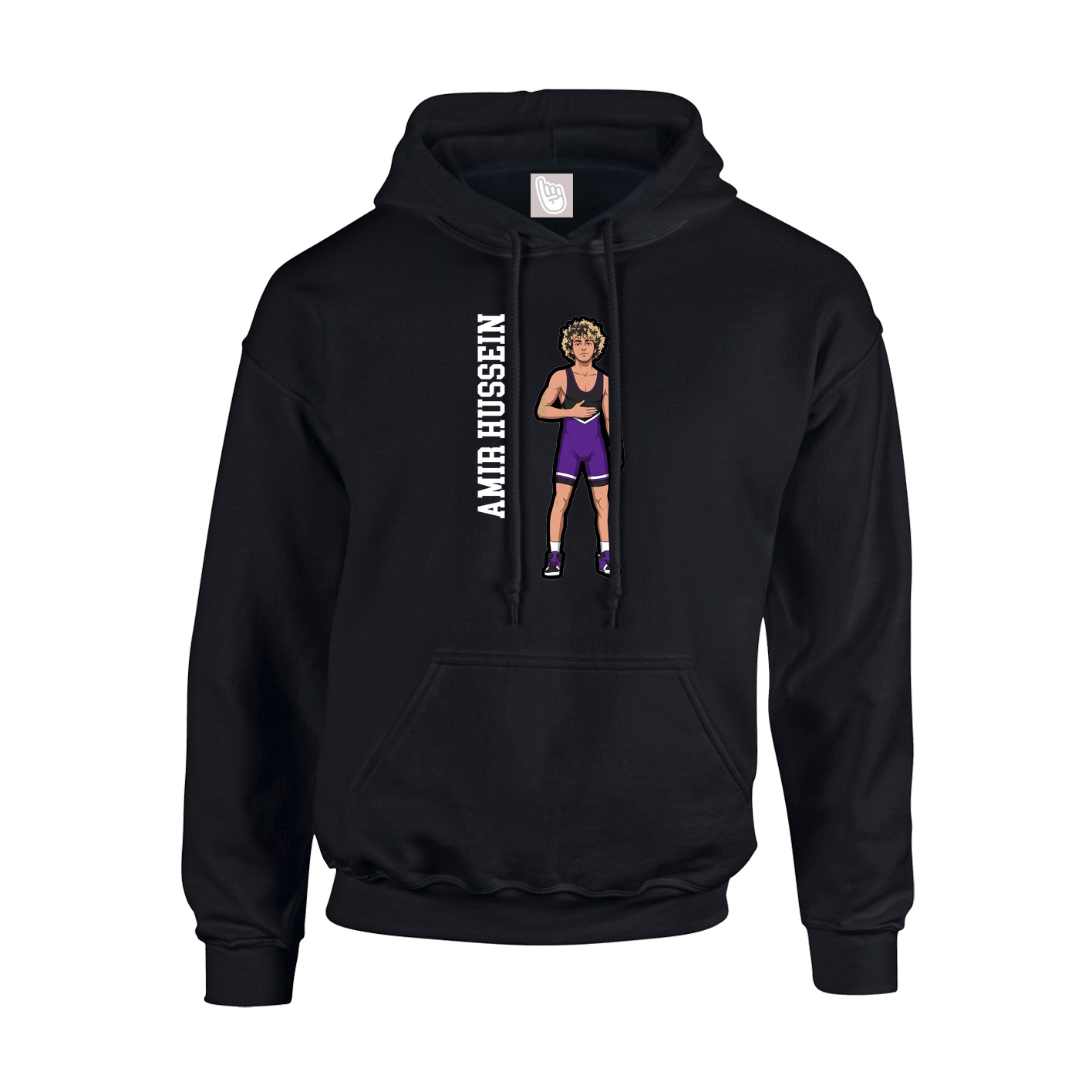Hoodie — Name Vertical in Black