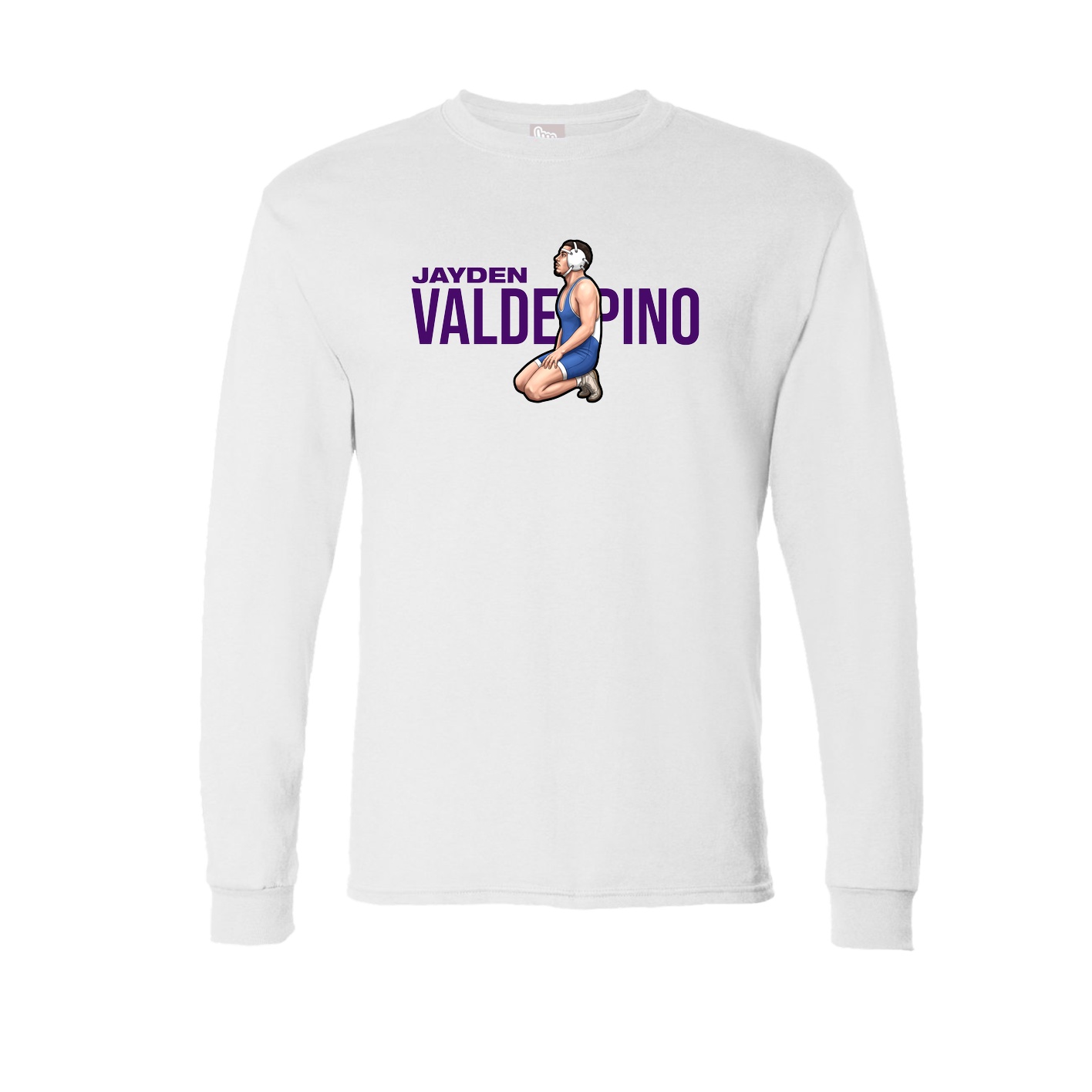 Long Sleeve Tee — Player Name in White