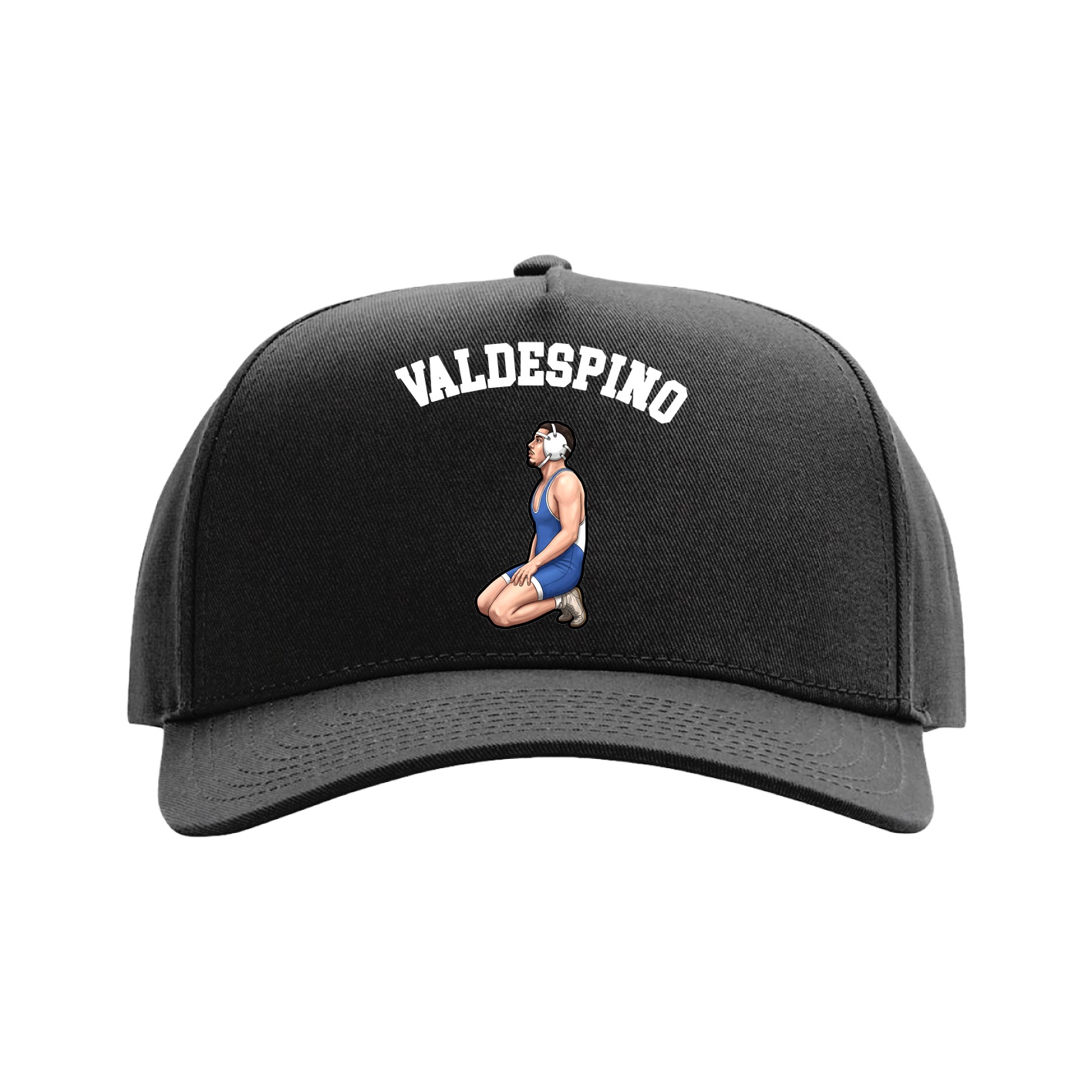 Full Fabric Five-Panel Champ Cap — Shirsey Arch in Black