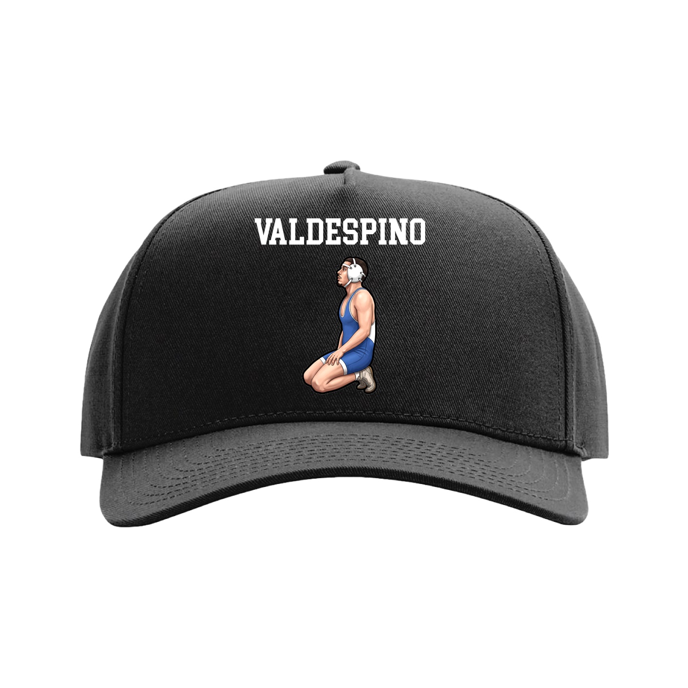 Full Fabric Five-Panel Champ Cap — Shirsey in Black