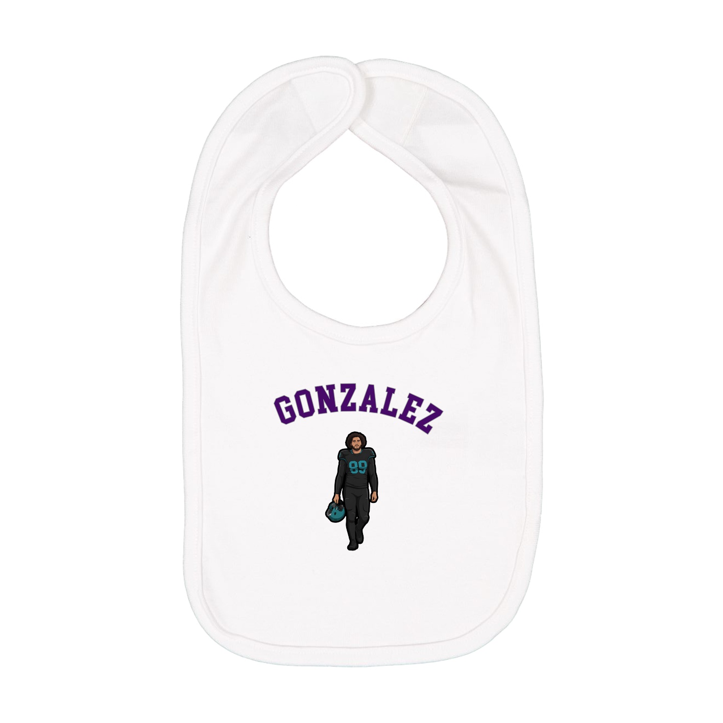 Infant Bib — Shirsey Arch in White