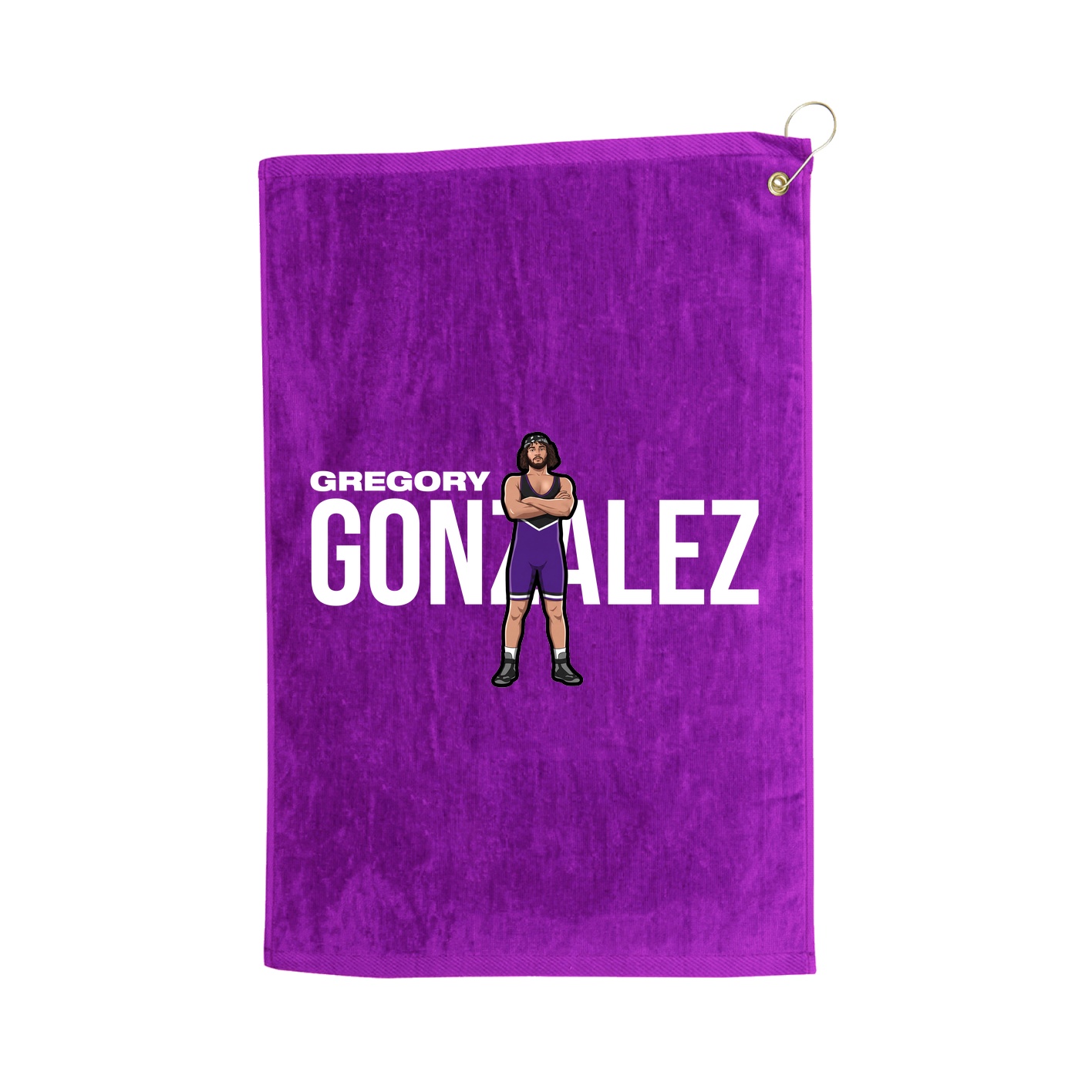 Golf Towel — Player Name in Purple