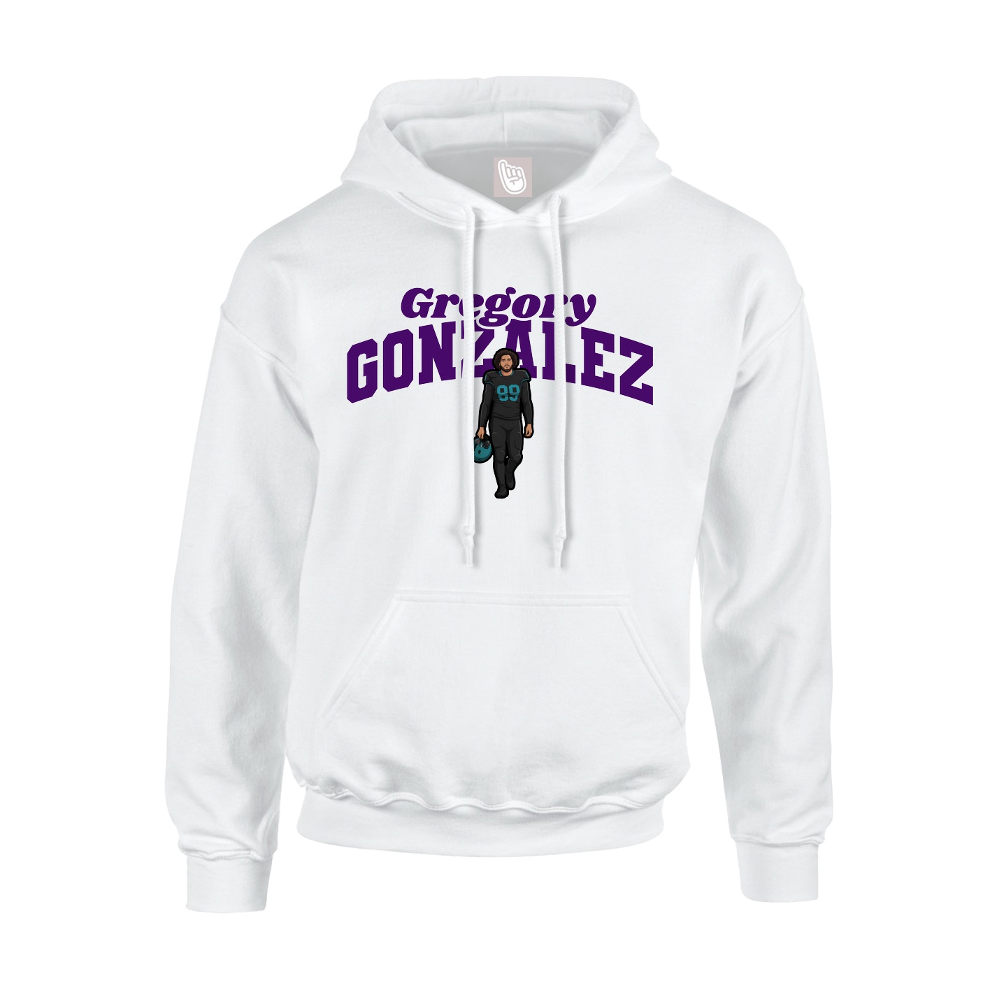 Hoodie — Signature Arch in White