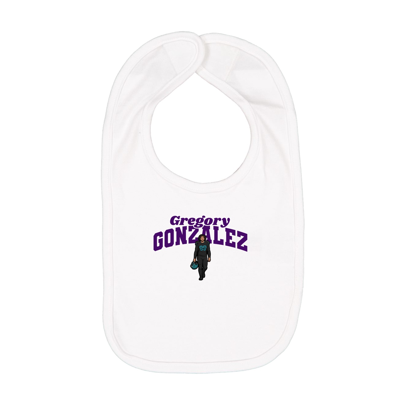 Infant Bib — Signature Arch in White