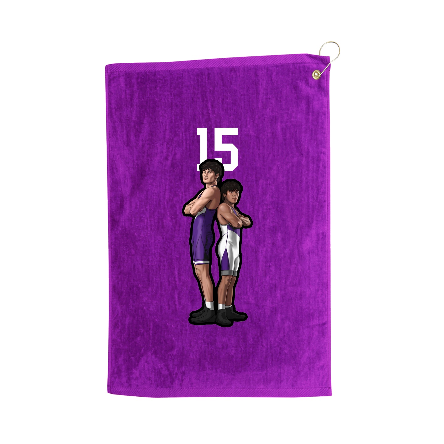 Golf Towel — Number Top in Purple
