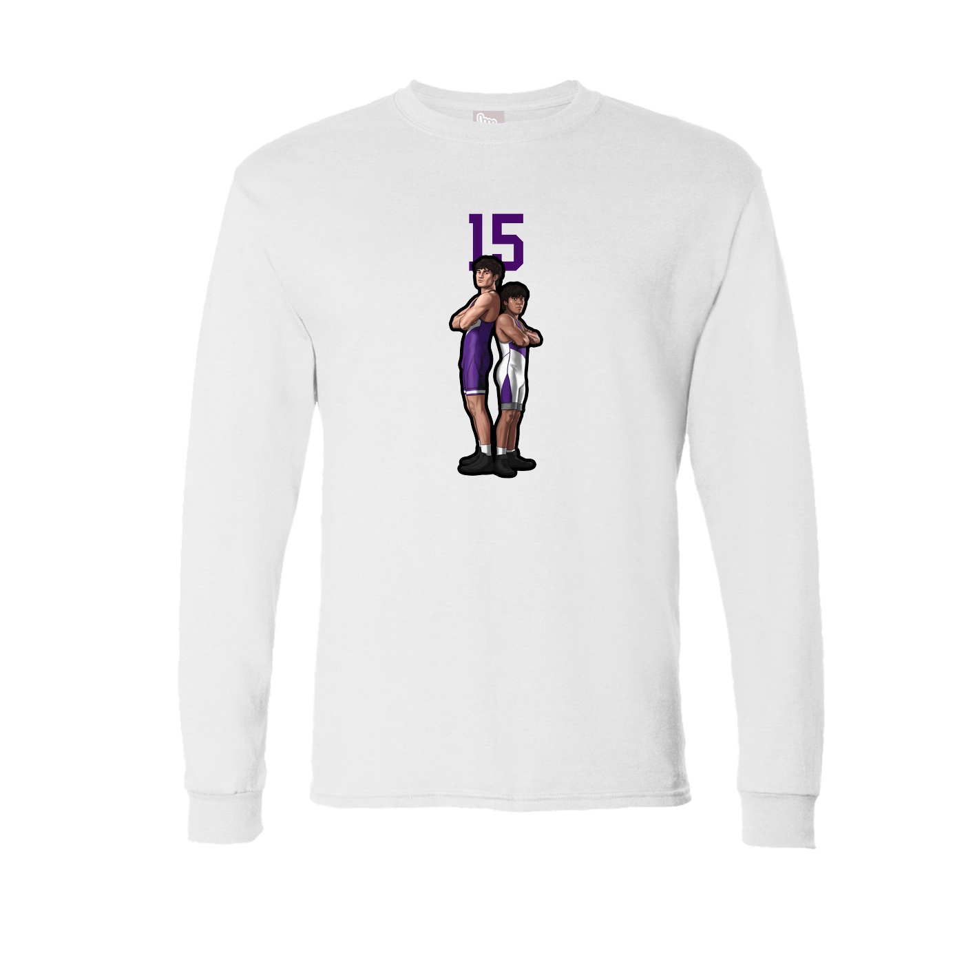 Long Sleeve Tee — Number Top in White
