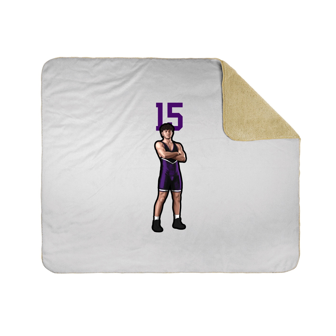 Throw Blanket — Number Top in White