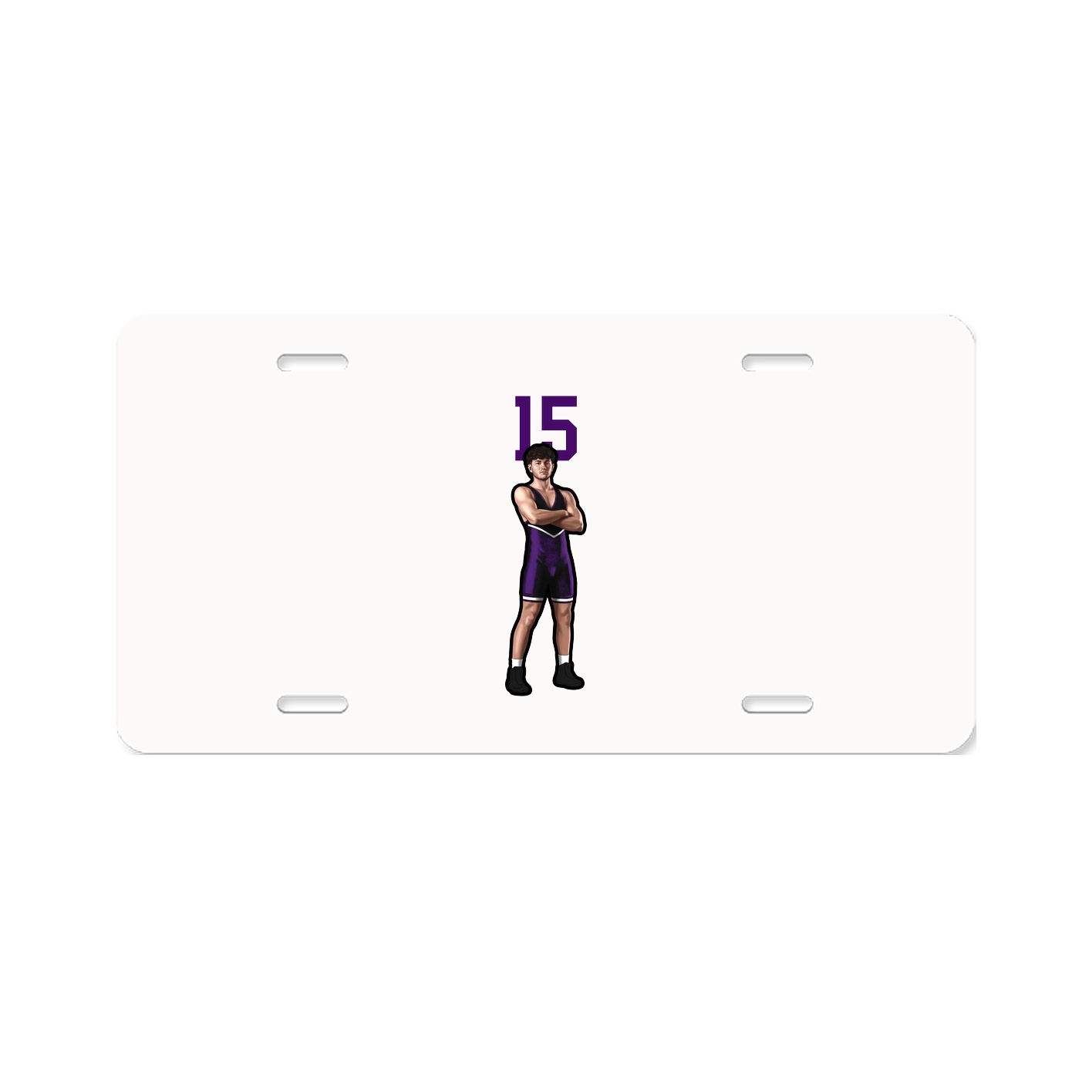 License Plate — Number Top in Classic