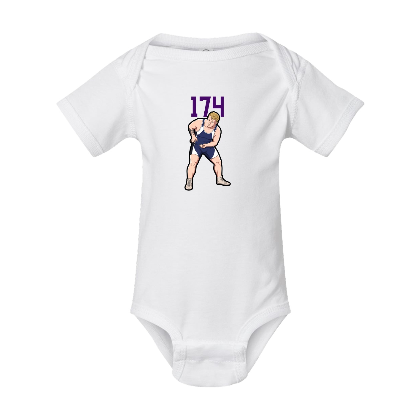 Baby Onesie — Number Top in White