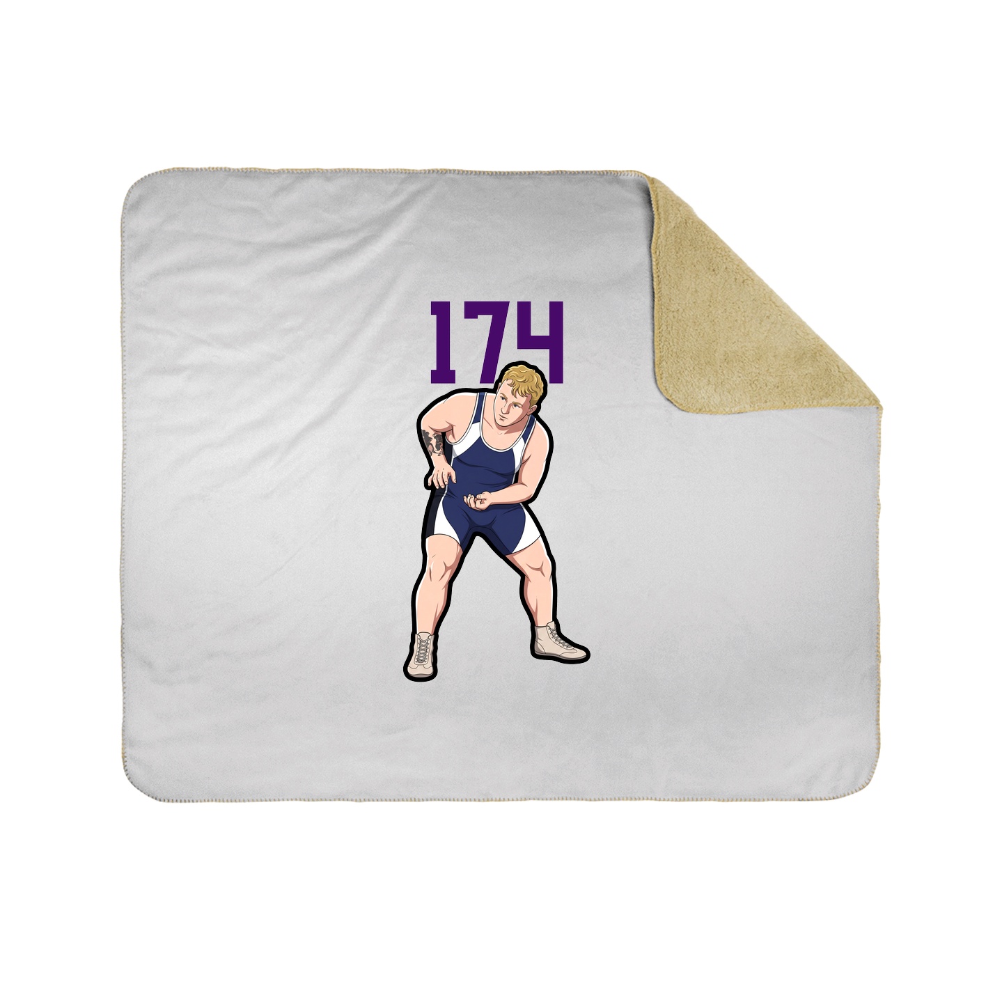 Throw Blanket — Number Top in White